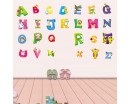 Alphabet Sticker Learning To Read With Animals Letters Wall Stickers Educational Stickers Alphabet Wall Decals Educational Wall Decals